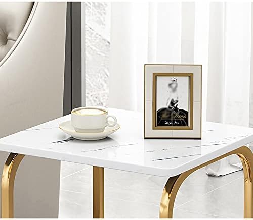 Brikipth Brikipth End Table Side Table 3 Tiers White Marble Nightstand Industrial Retro Storage Shelf for Living Room Bedroom Kitchen Family and OfficeStable Wood and Metal Frame - Image 5
