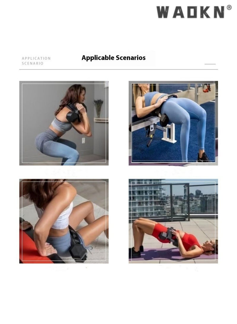 WAOKN Premium Hip Thrust Belt for Weighted Glute Bridgek,Ideal for Home Fitness, Aerobics, and Strength Training, Enhance Your Workout with Comfortable Padding, Secure Fit, and Easy Setup  - Image 3