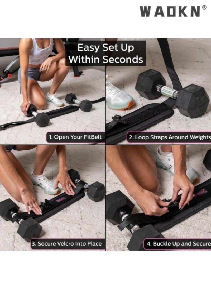 WAOKN Premium Hip Thrust Belt for Weighted Glute Bridgek,Ideal for Home Fitness, Aerobics, and Strength Training, Enhance Your Workout with Comfortable Padding, Secure Fit, and Easy Setup  - Image 4