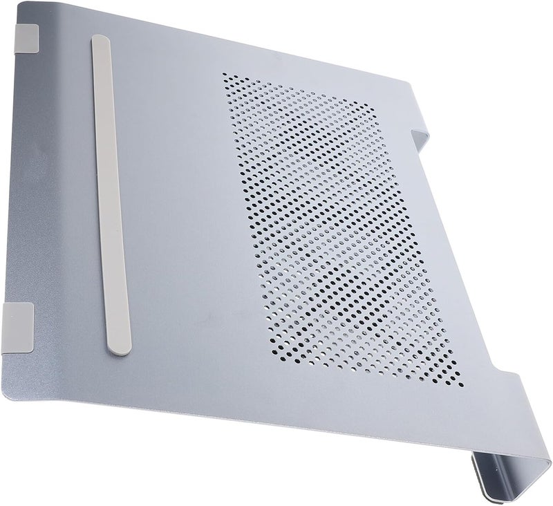 Aluminum Alloy Laptop Cooler Stand with Cooling Fan, Gaming Laptop Cooling Pad for Desk Use, Gray Notebook Cooler Support for Overheating Prevention - Image 1