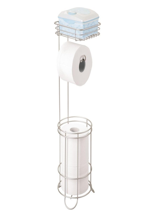InterDesign iDesign Weston Stand with Shelf, Satin Toilet Paper Holder - Image 4