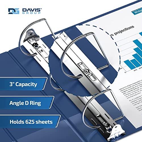 Davis Group Premium Economy 6-Pack 3-Ring Binders for School or Office, D-Ring Binders, 3 Inch, Royal Blue - Image 2