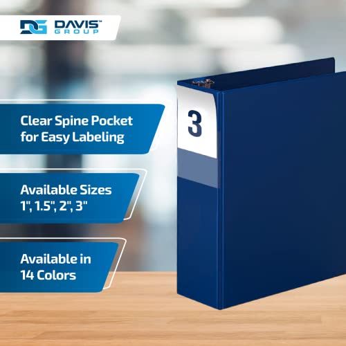 Davis Group Premium Economy 6-Pack 3-Ring Binders for School or Office, D-Ring Binders, 3 Inch, Royal Blue - Image 4