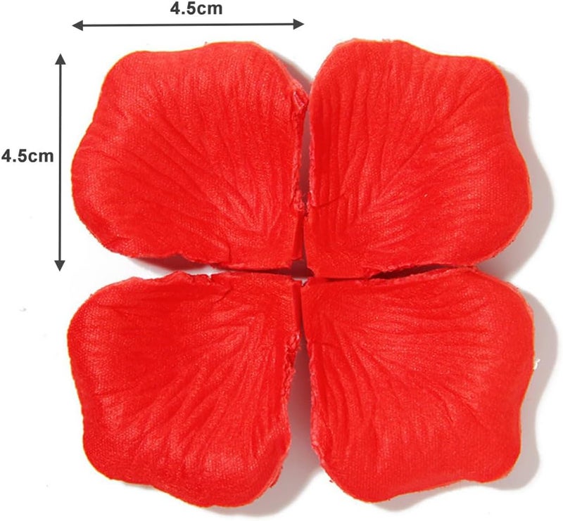 BetterJonny 3000 Pieces Artificial Rose Petals, Petals, Valentine's Day, Romantic Decoration, Rose Petals, Red Rose Petals, Artificial for Romantic Atmosphere, Wedding, Valentine's Day - Image 4
