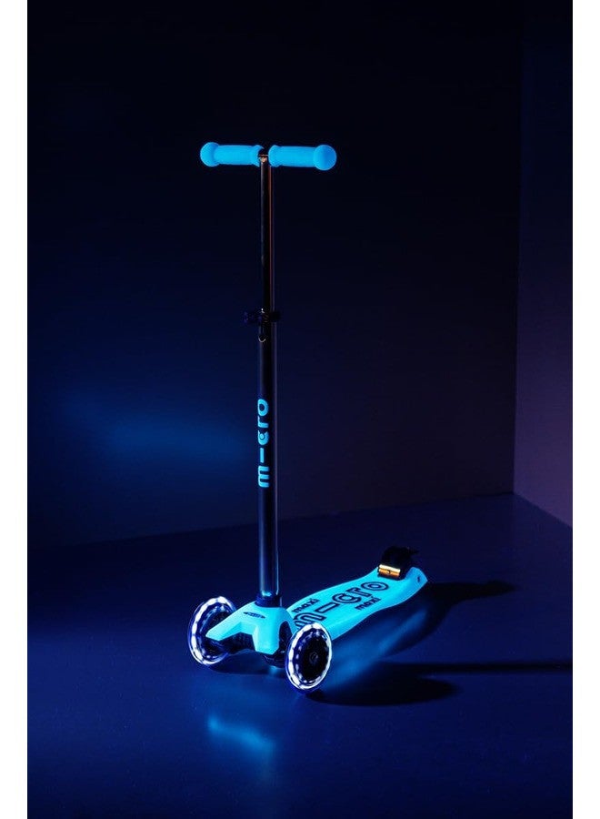 Micro Scooters | Maxi Micro Deluxe GLOW with T-Bar LED | Handlebar Adjustable | Lightweight | Boys & Girls | 5-12 years | Crystal Blue - Image 5