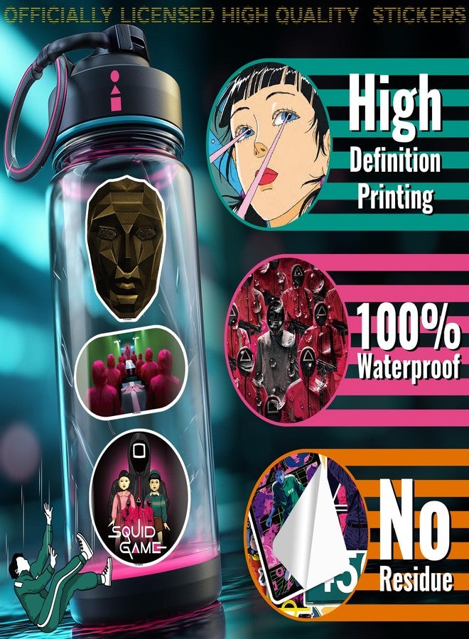 CoCube+ Officially Licensed Survival Game Stickers Pack - Waterproof Vinyl Stickers for Laptop, Water Bottle, Phone, Luggage - Cool Thriller TV Series Aesthetic Sticker for Teens, Adults, Fans, 25PCS - Image 2