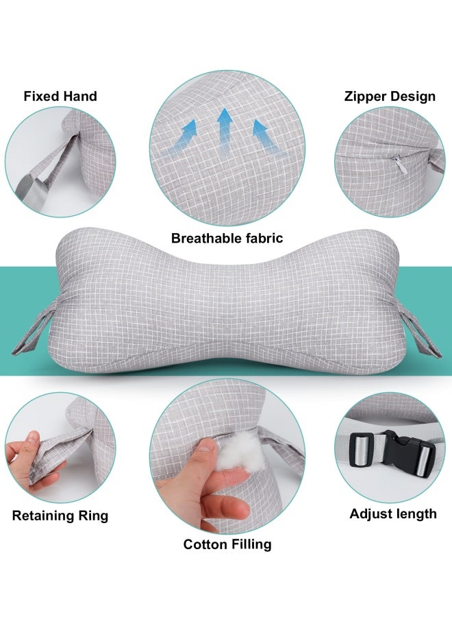 vocheer Neck & Cervical Pillows, Dog Bone Shaped Neck Pillow with Fixed Rope & Have Loops on End, for Chiropractic Lumbar Spine, for Car Bus Truck Driving Travel Comfort Head Rest Support - Image 5