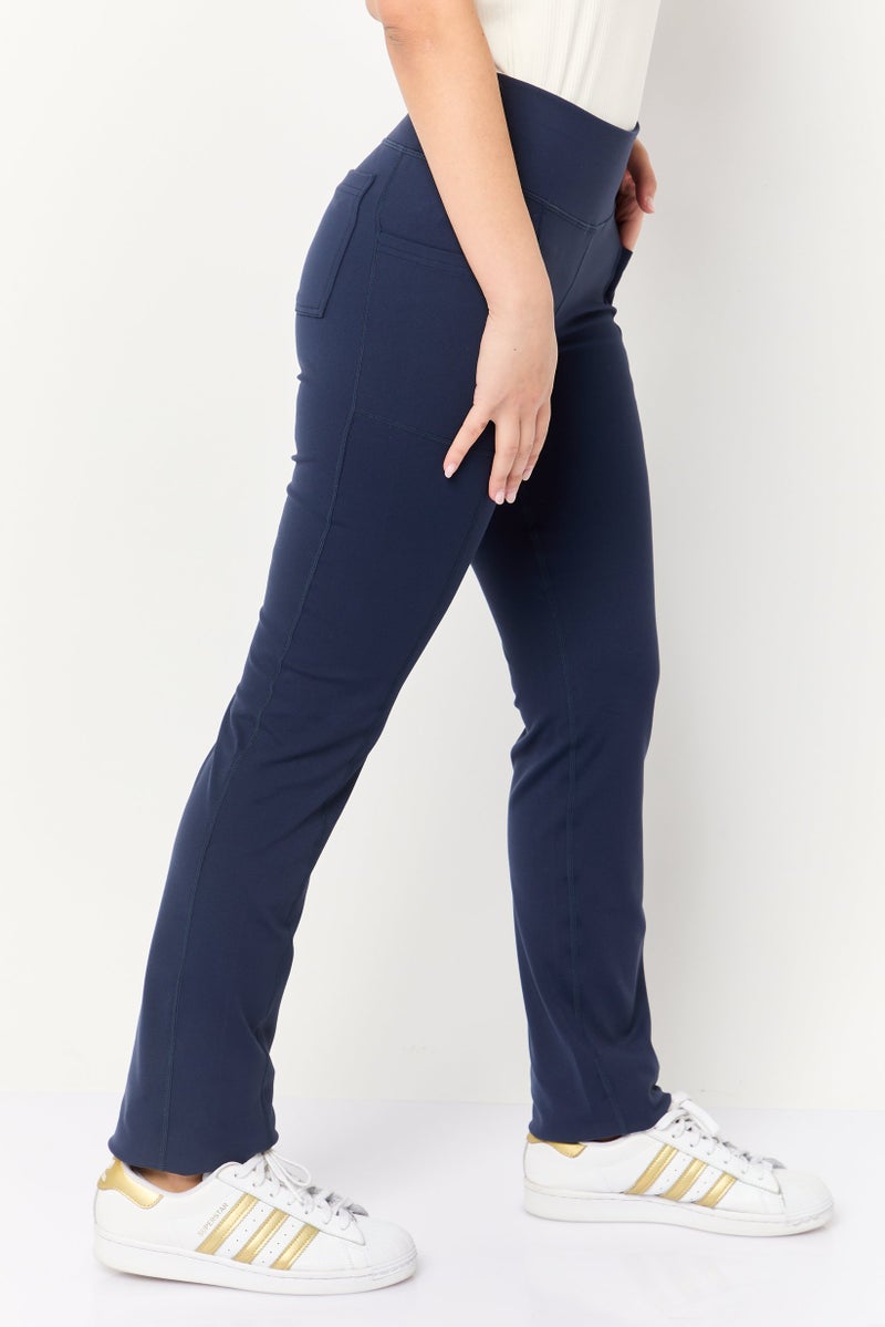 SKECHERS Women Sportswear Fit Walking Pants, Navy  - Image 3
