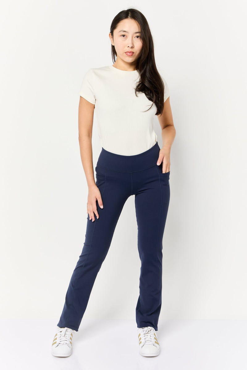 SKECHERS Women Sportswear Fit Walking Pants, Navy  - Image 2