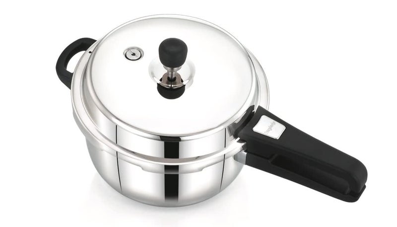 Praylady Stainless Steel Pressure Cooker With Outer Lid Induction Compatible Pressure Cooker Cooker Capacity 3 Litre Silver - Image 2