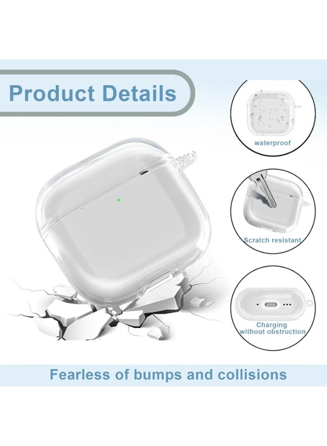 Clear Soft TPU Case for AirPods 4th Generation (2024) – Anti-Yellowing Protective Cover with Lanyard, [Front LED Visible], Shockproof Slim Case Compatible with Wireless Charging - Image 4