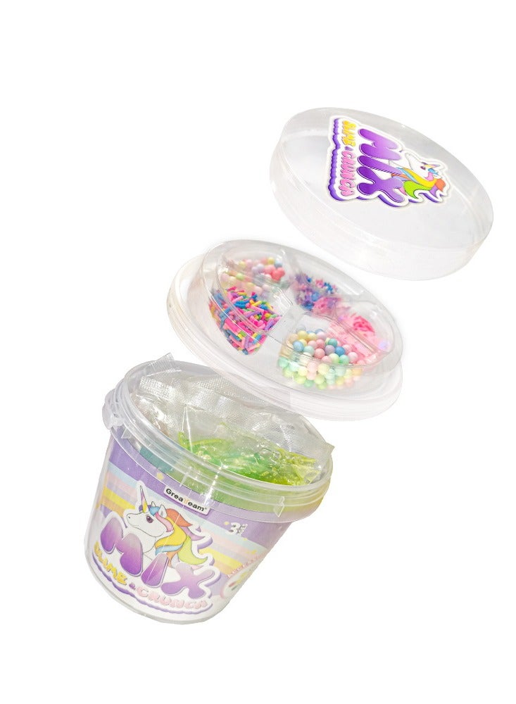 Cutie Cute Bubble Up Unicorn Crystal Slime Kit Rainbow Colors With Sprinkles Girl Toys Gifts For Kids Aged 3 Year Up Old - Image 2