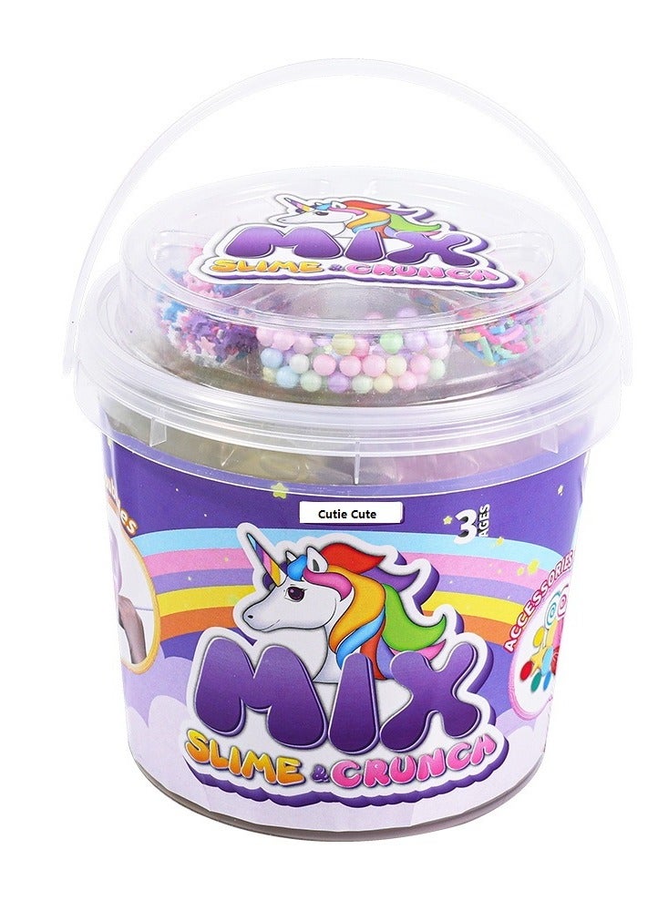 Cutie Cute Bubble Up Unicorn Crystal Slime Kit Rainbow Colors With Sprinkles Girl Toys Gifts For Kids Aged 3 Year Up Old - Image 1