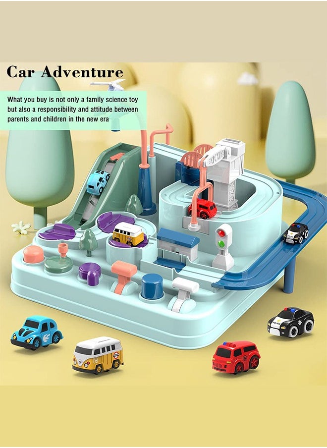 BAYBEE BAYBEE Adventure Race Track Car Toy, Big Race Tracks Car Toy Set for Kids, City Rescue Rail Car Race Track Interactive Learning for Toddler Infants, Educational Gift for Boys Girls age 3 4 5 6+ Years  - Image 5