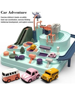 BAYBEE BAYBEE Adventure Race Track Car Toy, Big Race Tracks Car Toy Set for Kids, City Rescue Rail Car Race Track Interactive Learning for Toddler Infants, Educational Gift for Boys Girls age 3 4 5 6+ Years  - Image 4