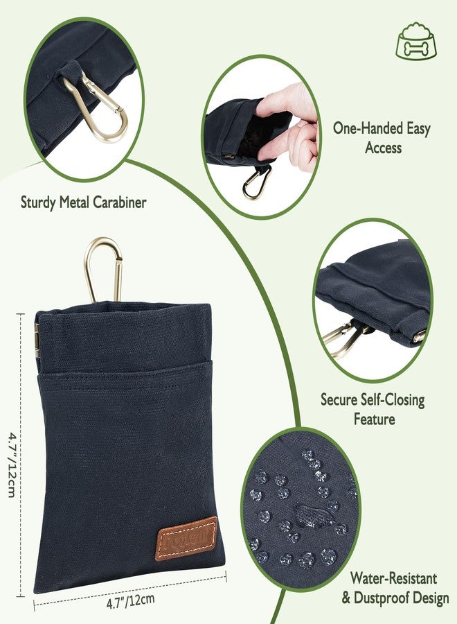 ETIAL Dog Treat Pouch,Portable Puppy Dog Training Treat Bag,Hand Free Dog Walking Bag,Auto Closing Pet Feed Snack Reward Pocket,Dog Food Dispenser for Pet Puppy Travel or Outdoor Use (Navy) - Image 3