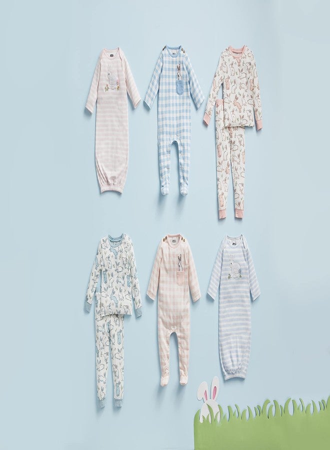 Mud Pie Baby Boy's Bunny Pocket Sleeper, Blue, 6-9 Months - Image 2