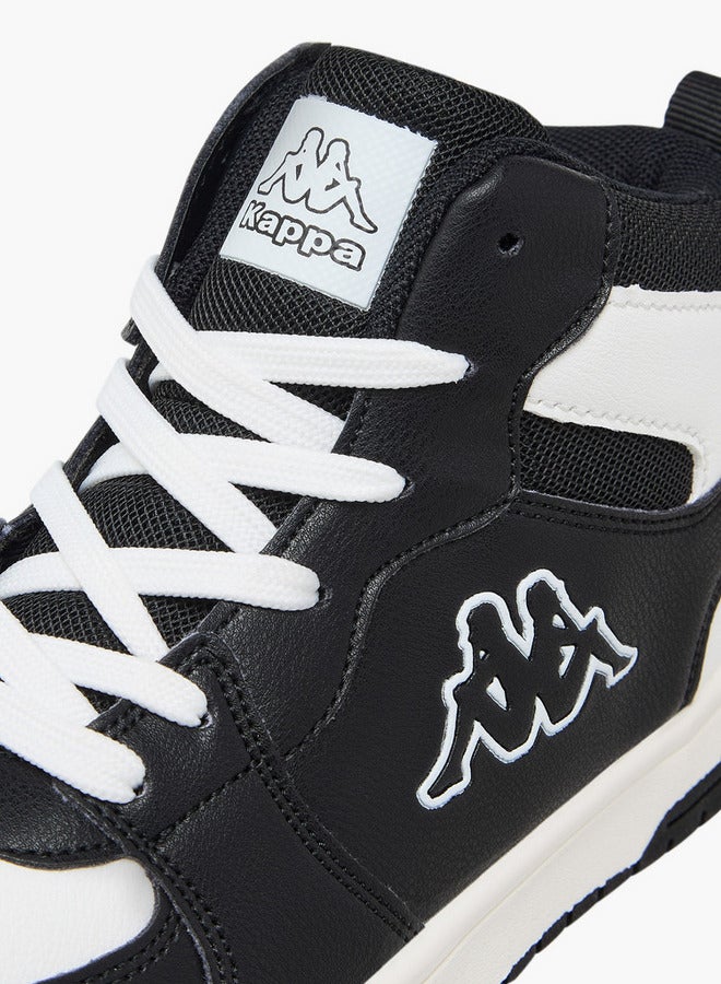 Kappa Boys' Panelled High Top Lace-Up Sneakers with Pull Tabs - Image 4