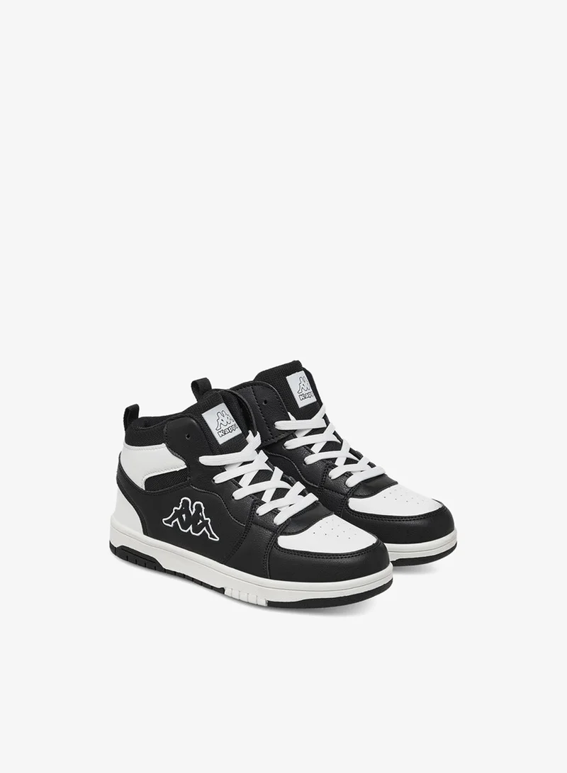 Kappa Boys' Panelled High Top Lace-Up Sneakers with Pull Tabs
