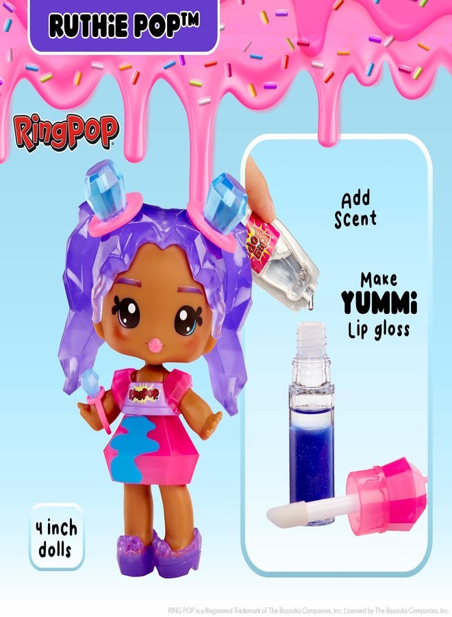 Yummiland x Licensed Sweets Lip Gloss Doll: Ring Pop Includes DIY Lip Gloss + Removable Keychain, Cosmetic Play, Collectible, Ages 4+ - Image 4