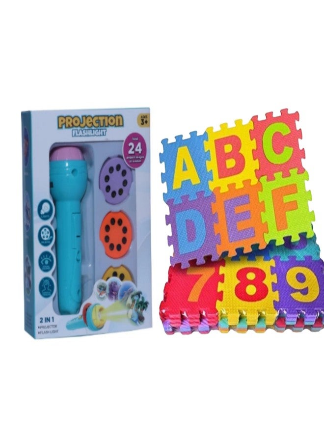 Manos Projector 3 Slide Learning and ABC Block Educational Toy for Kids Combo Pack - Image 1