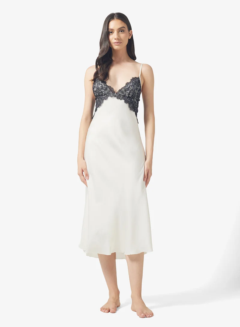 ELLA Lace Night Dress With Back Cut Out