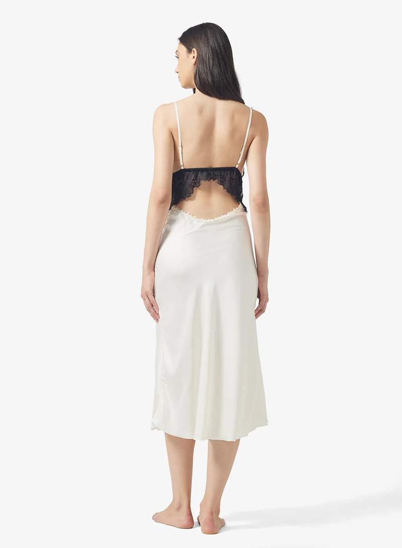 ELLA Lace Night Dress With Back Cut Out