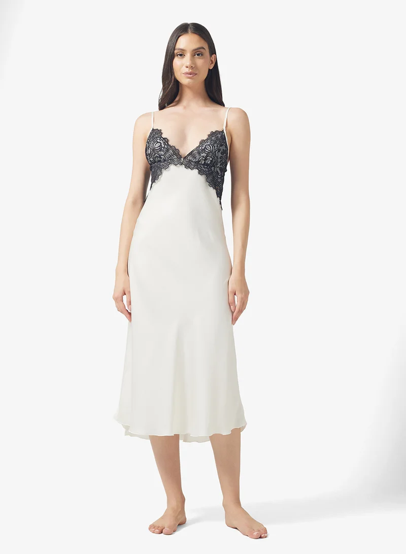 ELLA Lace Night Dress With Back Cut Out
