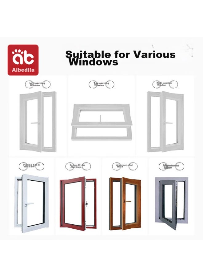 Aibedila Aluminum Alloy Window Anti-collision Corner Guard, Anti-p Straight Angle Protector, Inward Opening Window Anti-collision Corner Guard, Gray - Image 1