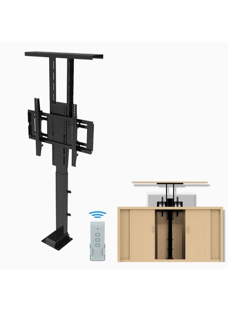 BEETEC Motorized Hidden TV Lift for 32" to 65" Flat Panel TVs, Up to 60kg Load Capacity, VESA 600x400mm, Remote Control, Height Adjustable, Black | TF-TL710 - Image 3