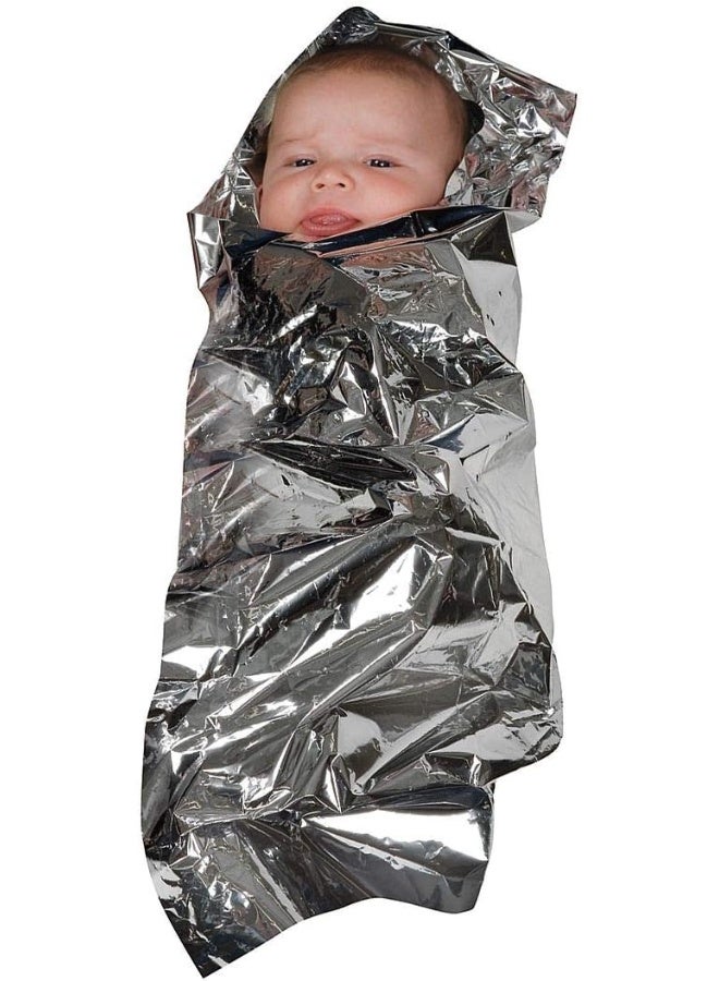 MABIS Sterile Foil Baby Bunting Emergency Heat-Conserving Baby Blanket for Newborns and Infants