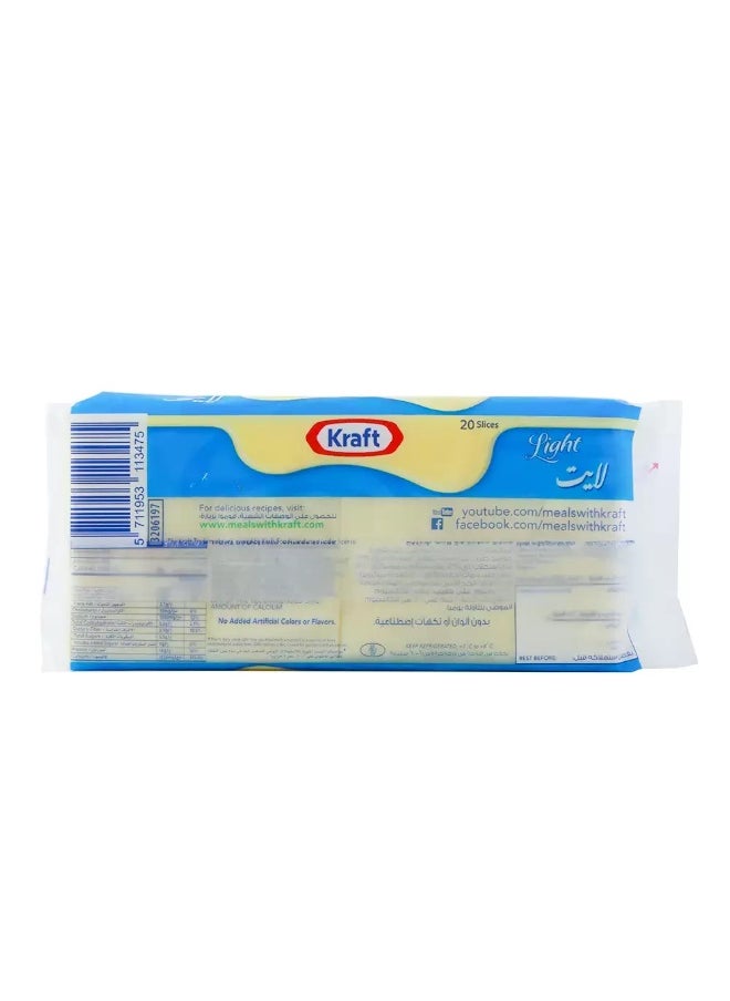 Kraft Kraft 20pcs Light Processed Cheese Slice- 400gms (Delivery In Dubai Only)  - Image 3