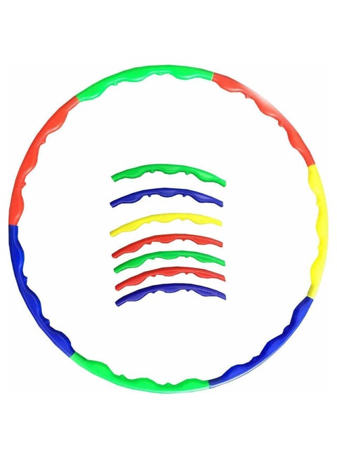 طوق هولا هوب بلاستيك ملون قابل للتعديل لتمارين اللياقة البدينة والجمباز - 75 سم