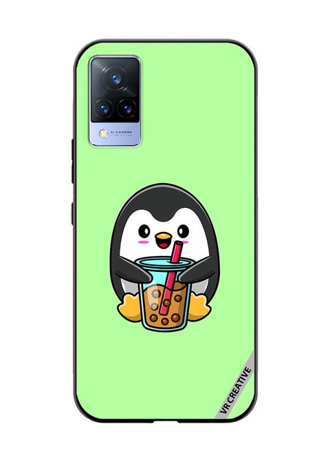 Protective Case Cover For Vivo V21 5G Penguin Cola Design Multicolour