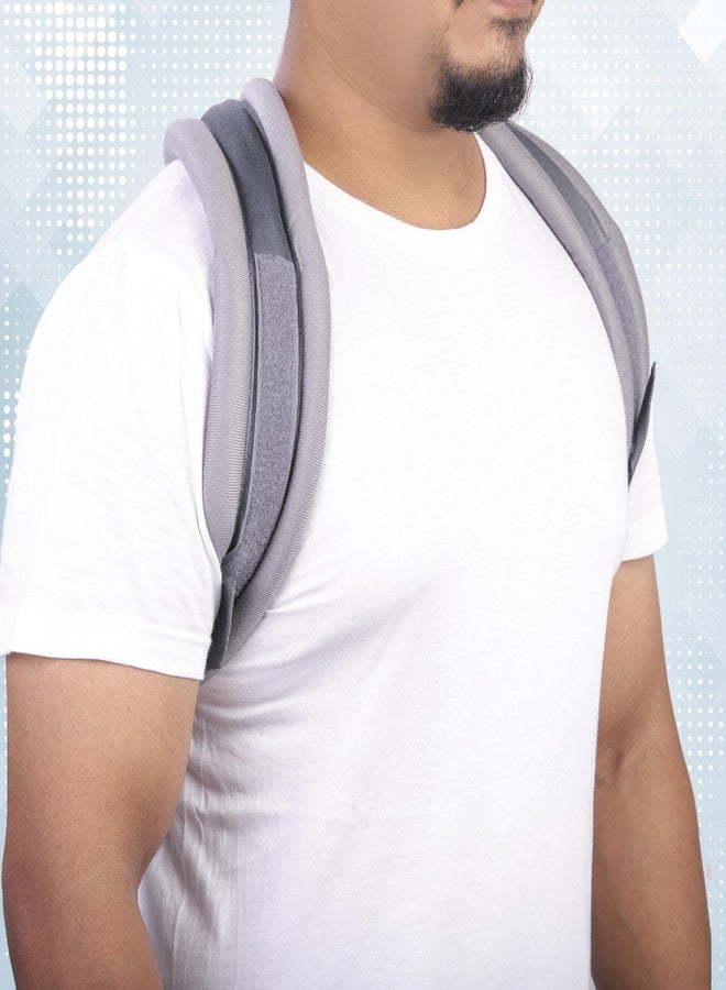 داينا حزام تقويم الترقوة من داينا مزود بشريط لاصق! دعامة للترقوة لدعم إصابات عظمة الترقوة! مثالي لكسور الترقوة ومشاكل الوضعية (مقاس كبير) - Image 4