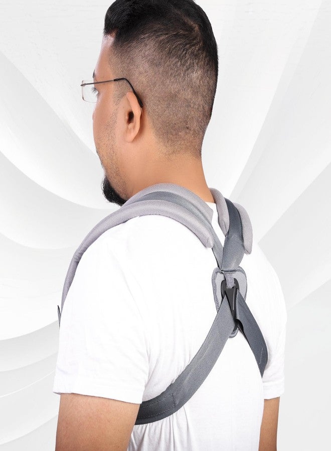 داينا حزام تقويم الترقوة من داينا مزود بشريط لاصق! دعامة للترقوة لدعم إصابات عظمة الترقوة! مثالي لكسور الترقوة ومشاكل الوضعية (مقاس كبير) - Image 5