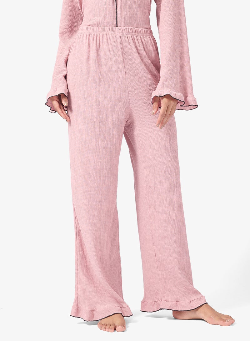 Ginger Bow Detail Knitted Top & Pyjama Set - Image 4