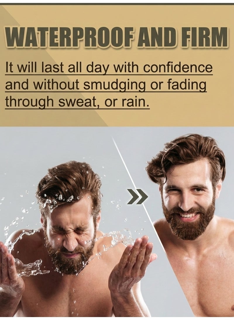 HAYALUX Beard Pencil Filler for Men, Long Lasting Beard Filling Pen Kit with Brush and Beard Styling Comb Tool Creates Natural Looking Beard, Moustache and Eyebrows-Dark Brown - Image 5