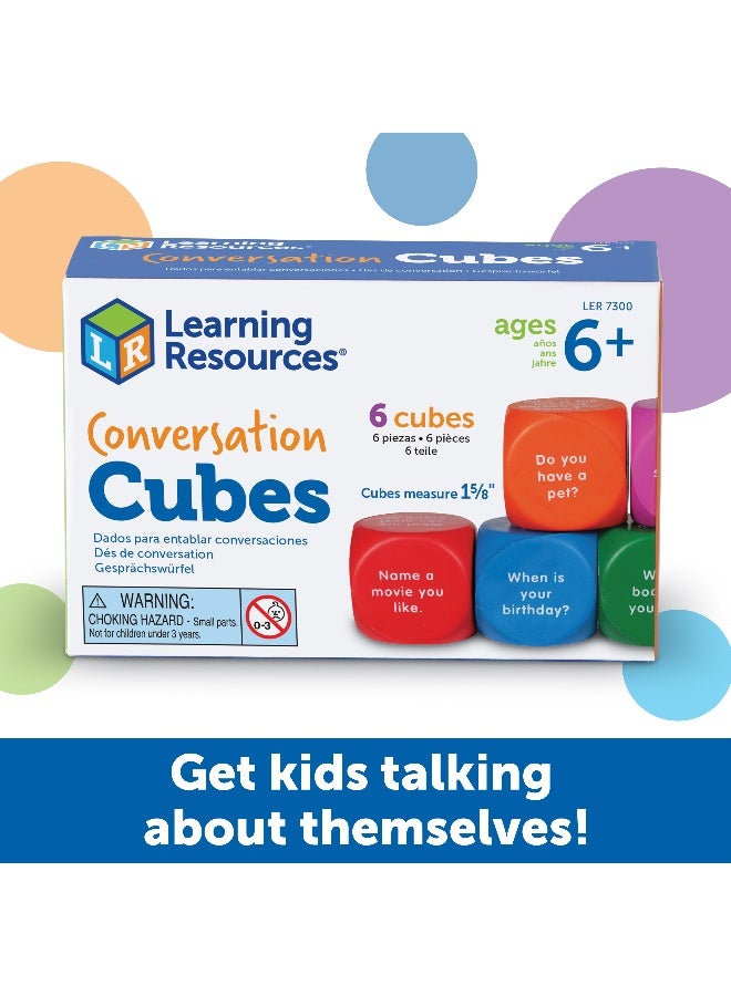 Learning Resources Conversation Cubes, Fun & Engaging Speaking And Listening Activity, Set Of 6, Learning Resources - Image 2