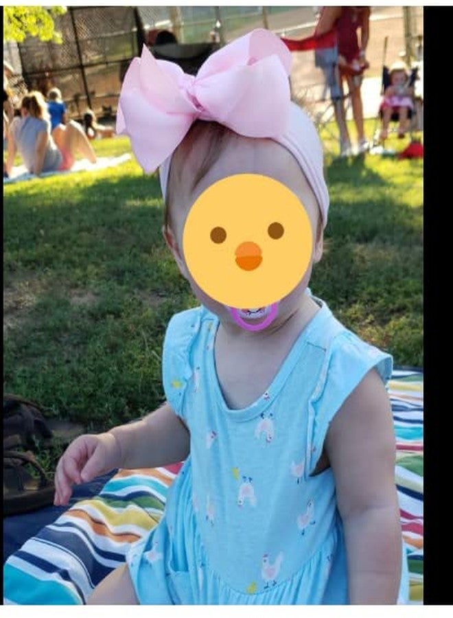 CellElection 20PCS Baby Girls Soft Nylon Headbands 6Inch Big Bows Elastic Nylon Hairbands Hair Accessories for Newborns Infants Toddlers Kids… - Image 4