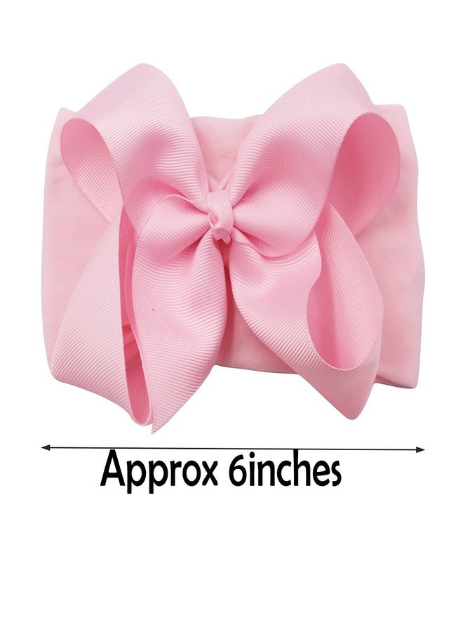 CellElection 20PCS Baby Girls Soft Nylon Headbands 6Inch Big Bows Elastic Nylon Hairbands Hair Accessories for Newborns Infants Toddlers Kids… - Image 3