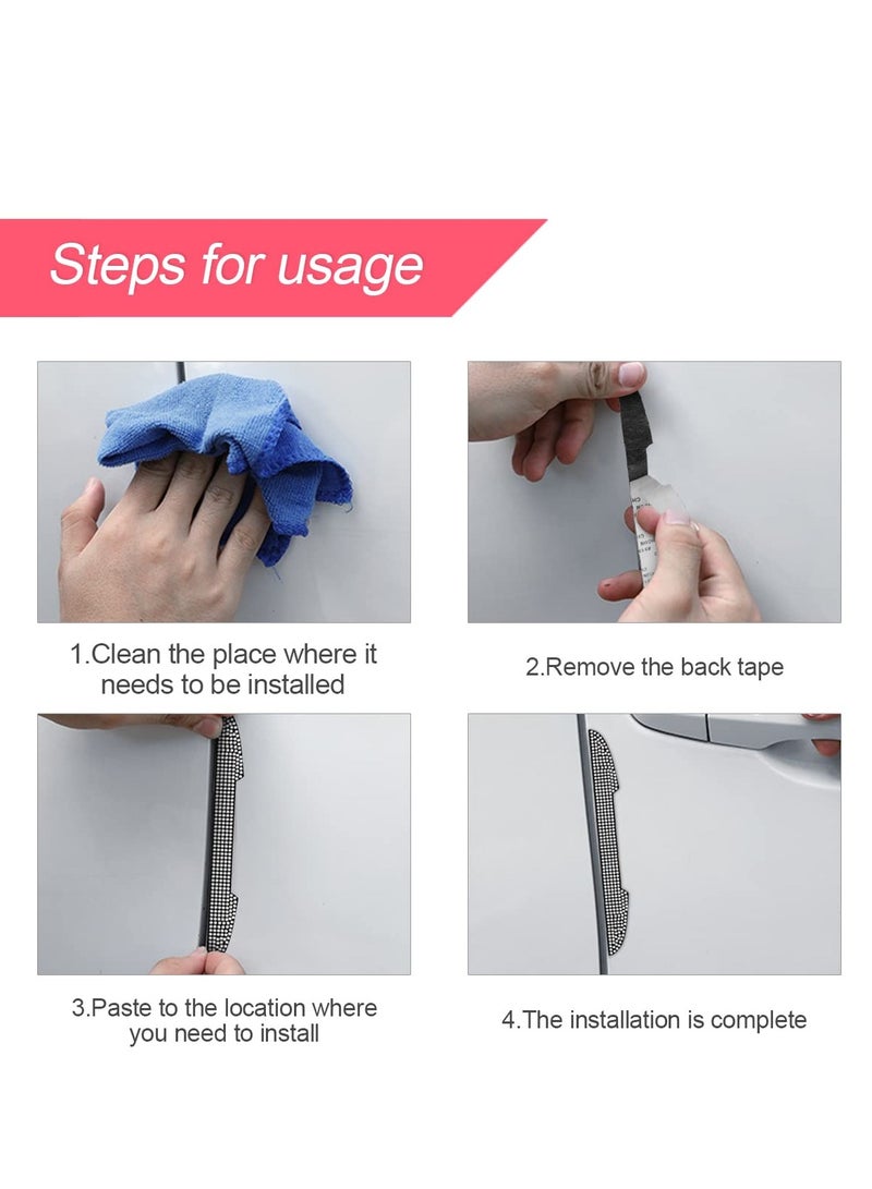 KASTWAVE Car Door Handle Scratch Protector, Car Door Handle Scratch Protector Car Door Edge Guards, Automotive Exterior Car Crystal Rhinestone Bling Car Accessories for All Cars, Multicolor - Image 5