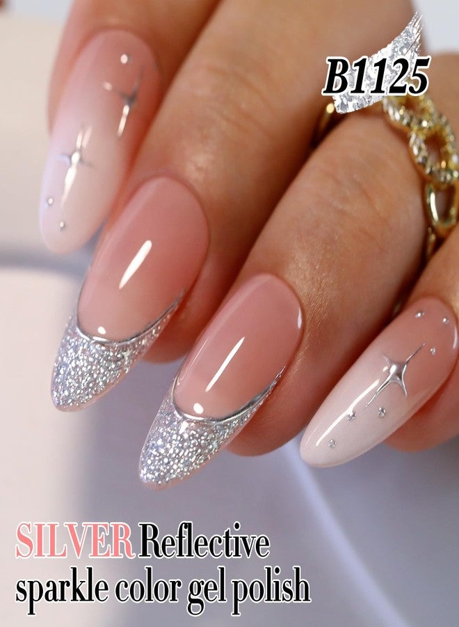 Double Rhythm جل طلاء الأظافر اللامع الفضي 15 مل - دبل ريثم (فضي-B1125) - Image 3