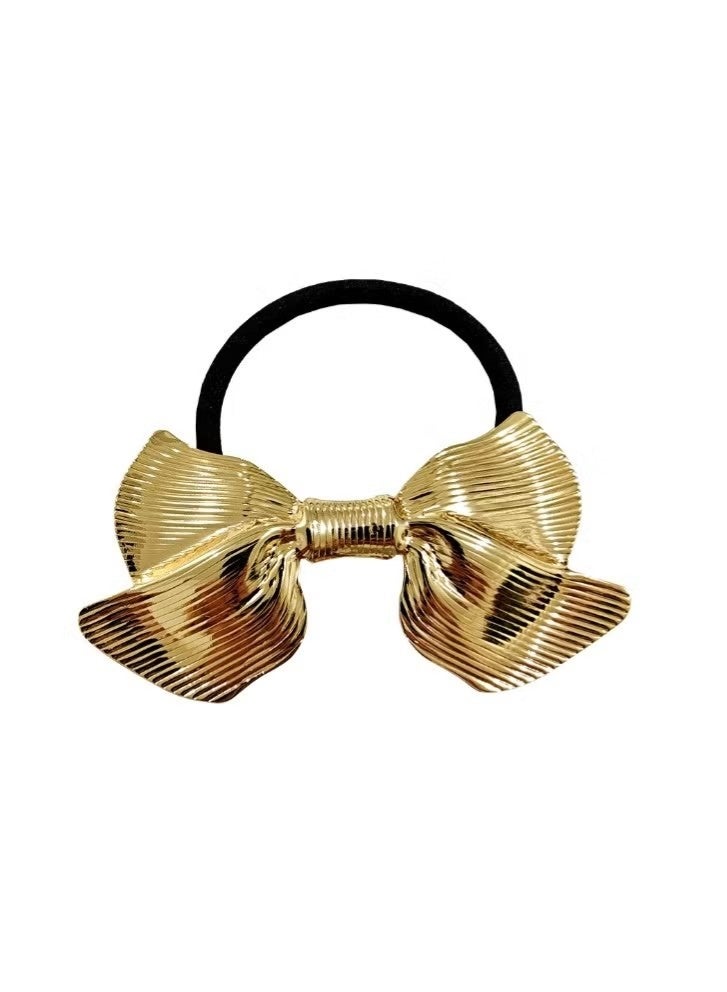 مجموعة من 4 ربطات شعر معدنية، أساور شعر ذهبية، مشابك شعر معدنية ملتوية هندسية، لفافات شعر للشعر الكثيف، أربطة شعر مرنة، إكسسوارات شعر للنساء - Image 4