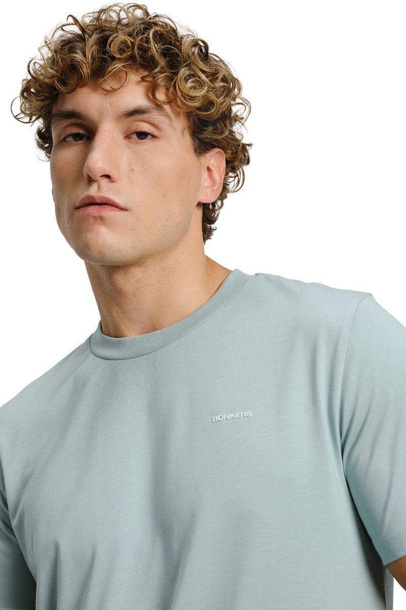 Bonkers Corner Sage Green Supima Regular Fit T-shirt - Image 4