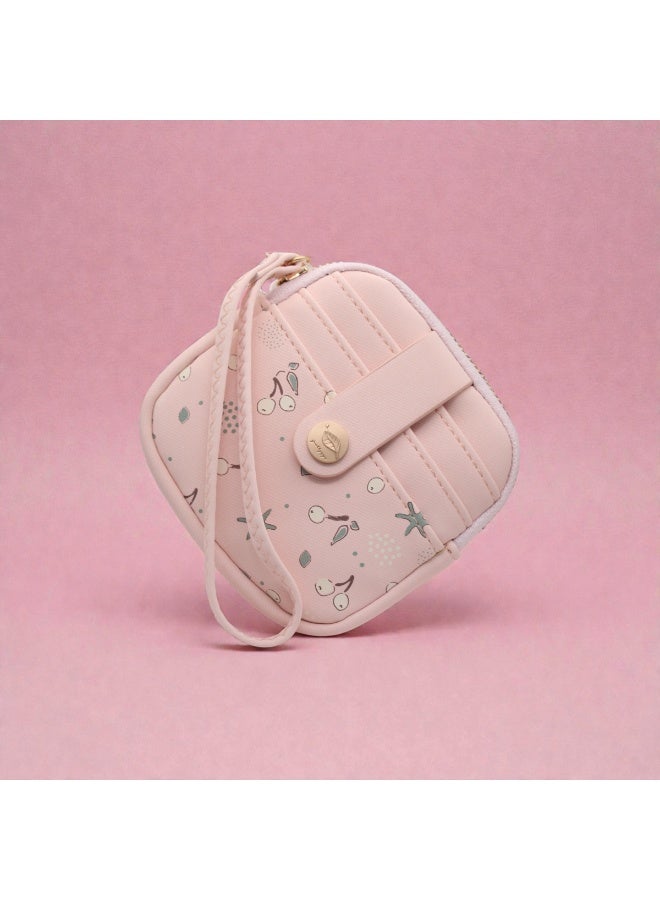 Prettyzys Compact Zipper Wallet with Wrist Strap – Mini Card & Coin Purse for Everyday Essentials - Image 1