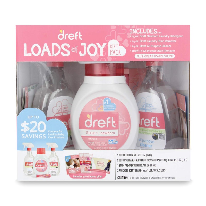 Dreft Baby Gifts Set by Dreft, Baby and Mom Gift Set with Liquid Laundry Detergent, Laundry Stain Remover, Stain Remover Pen & All Purpose Cleaner Spray, Great for Baby Showers - Image 2