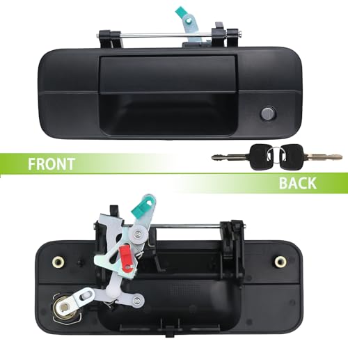 omoZone Tailgate Handle Liftgate Latch Handle with Key Lock Cylinder Compatible with 2007-2013 Toyota Tundra Replaces 69090-0C040 690900C040 81213 - Image 4