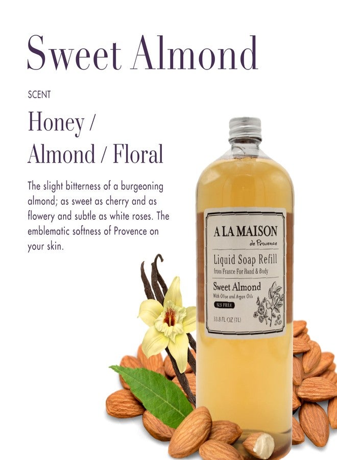 A LA MAISON Sweet Almond Liquid Soap Refill 33.8Fl Oz, 2 Pack - Image 2