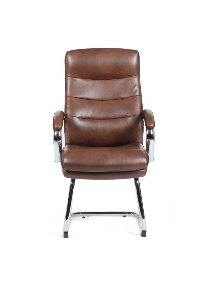 DANUBE HOME Harland Visitor Back Office Chair Ergonomic Office Chair Modern Desk Computer Chair Accent Office Armchair Fixed Lumbar L71xW62.5xH113.8cm - Dark Brown - Image 3